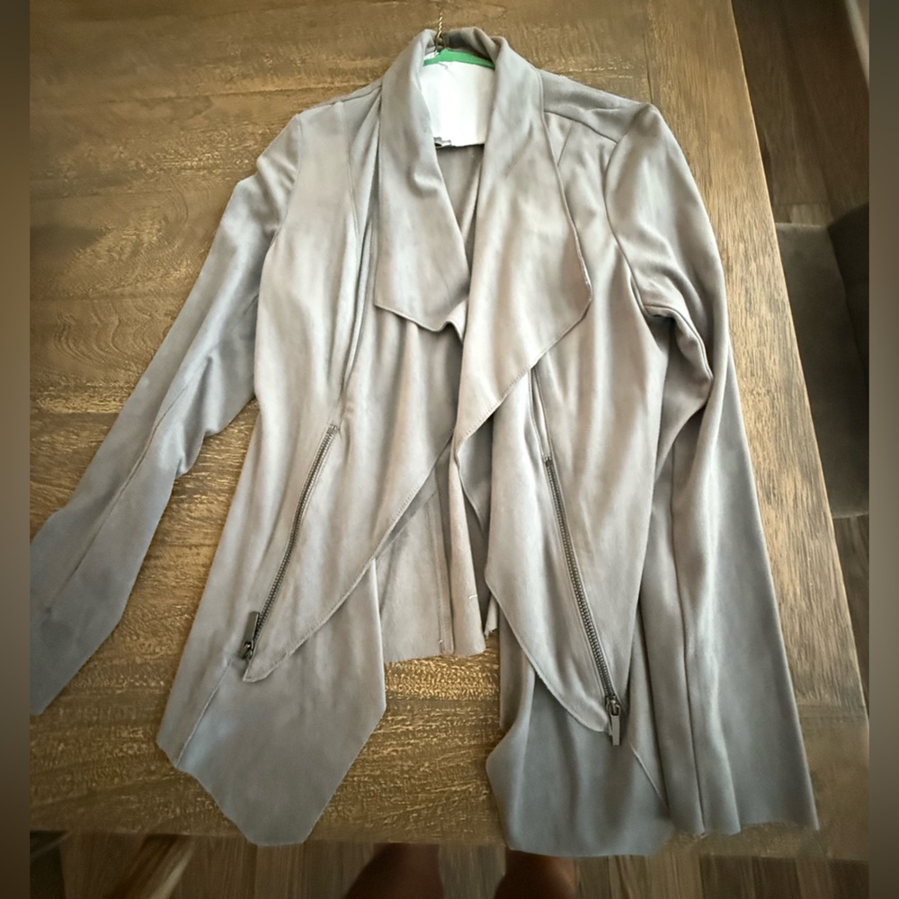 Alfani Women's Light Gray Suede Jacket